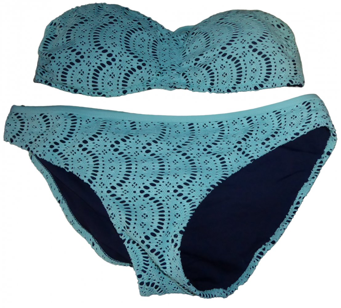 Bikini Türkis Bandeau Neckholder Gr.182/188
