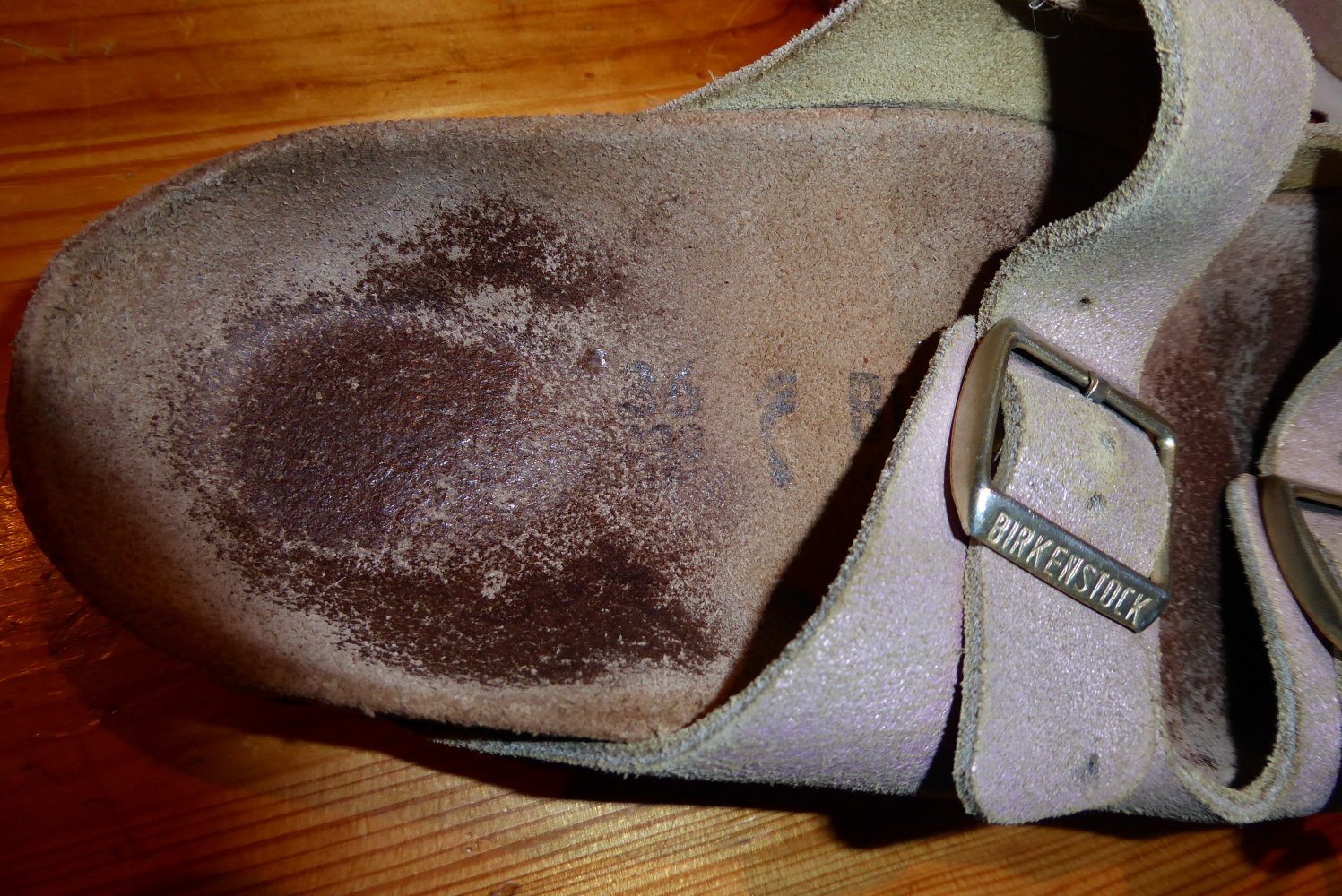 Damen Pantoletten Arizona Birkenstock Gr. 36 schmal rosa