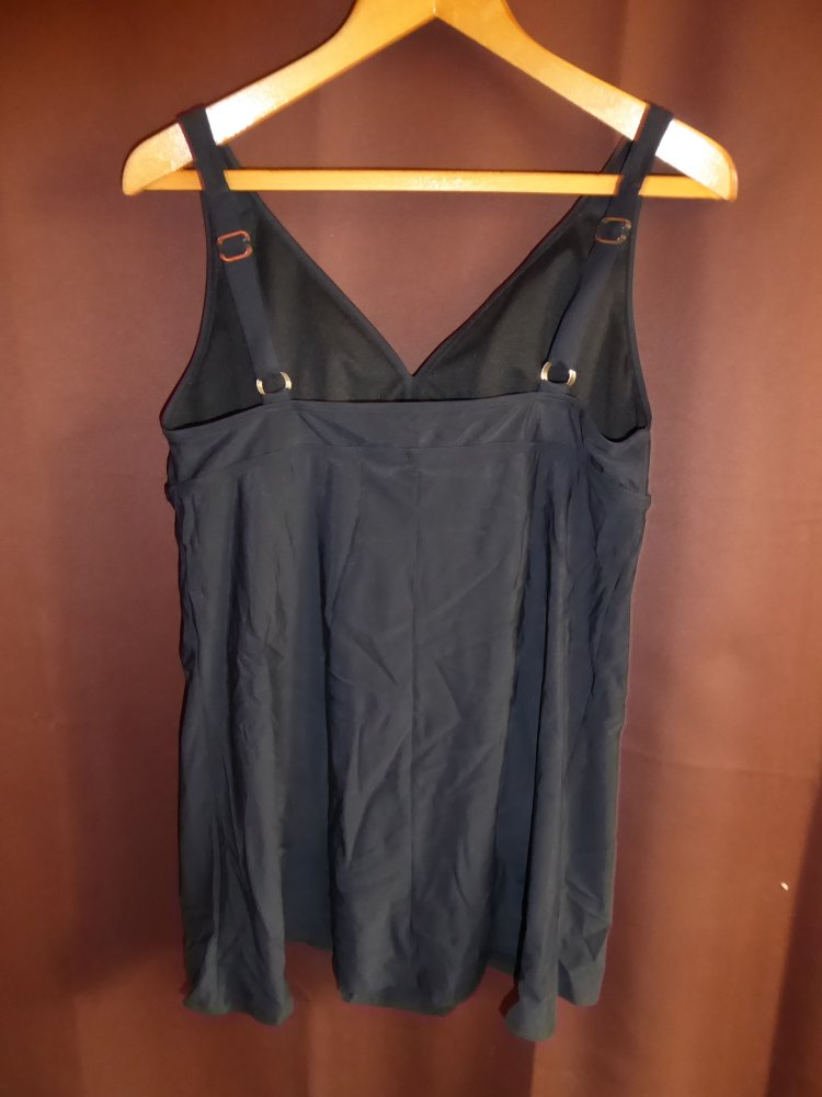 Damen Badekleid Badeanzug schwarz Gr. 48 mit verstellbaren träger