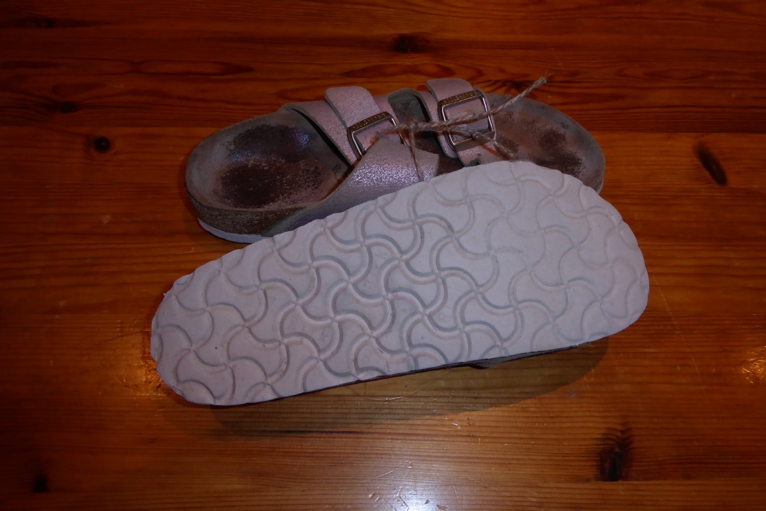 Damen Pantoletten Arizona Birkenstock Gr. 36 schmal rosa