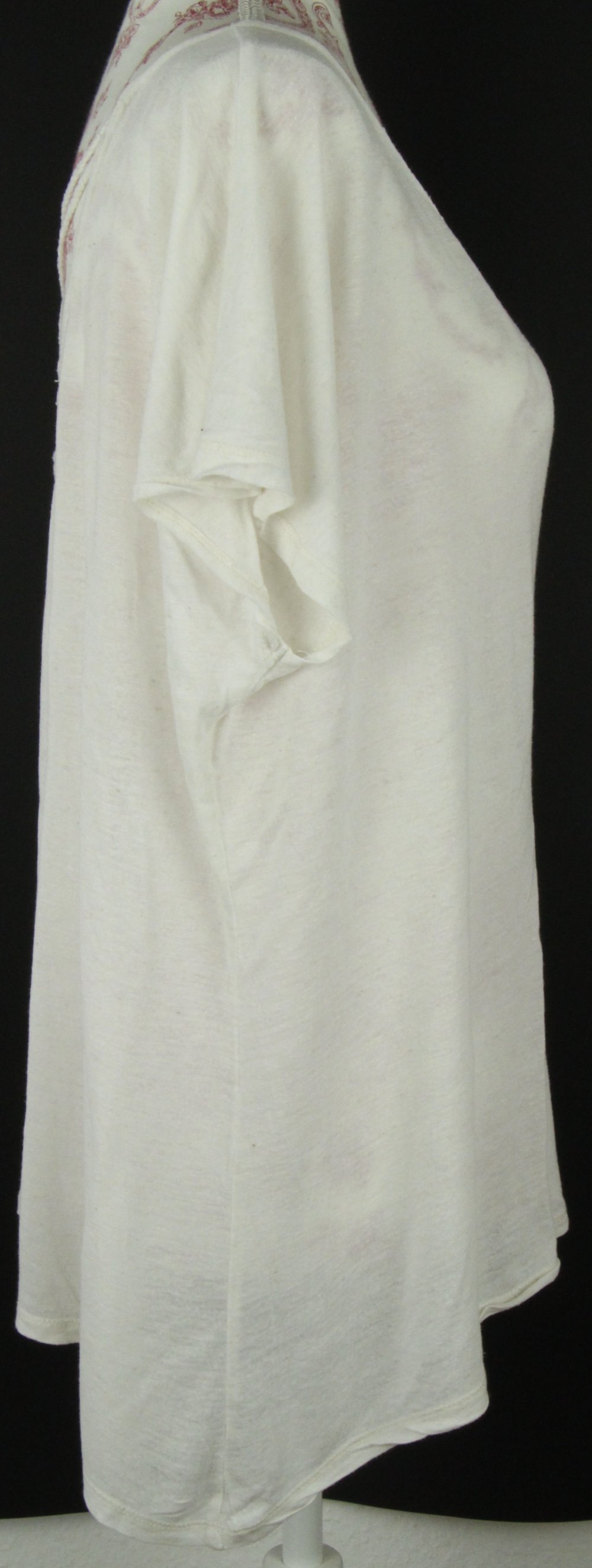 T-Shirt Größe L 36 38 40 creme beige weiß Sommertop lässig weit Top Sommer Gr Shirt Rücken