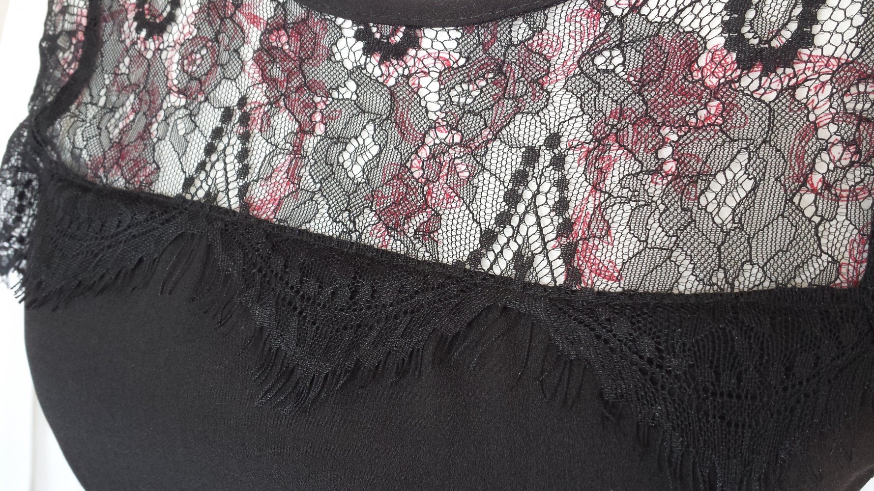 Jumpsuit schwarz Größe Gr 32 34 36 Spitze lace Einteiler Overall lang Damen Frauen schick Hochzeit Gr 