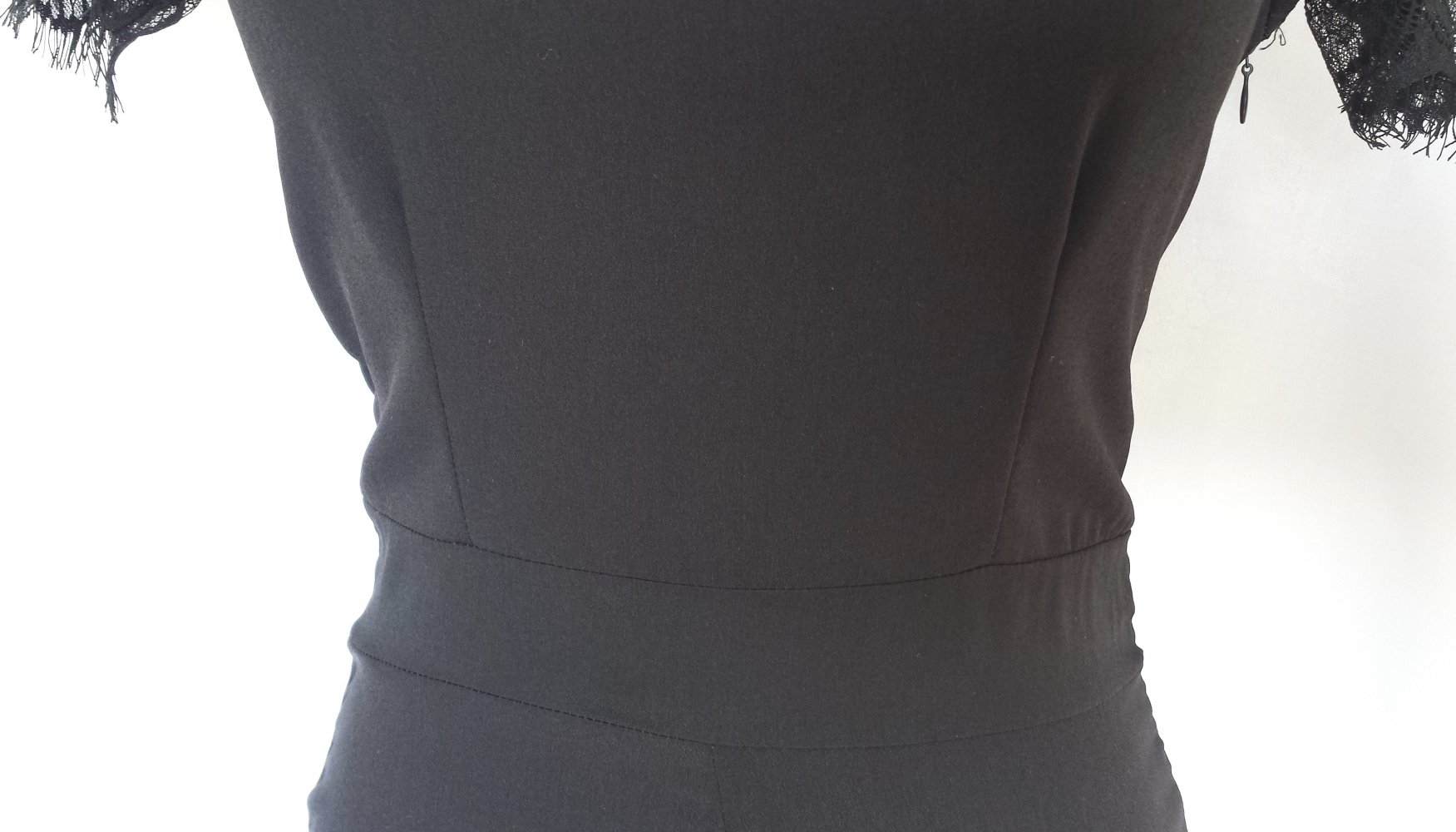 Jumpsuit schwarz Größe Gr 32 34 36 Spitze lace Einteiler Overall lang Damen Frauen schick Hochzeit Gr 