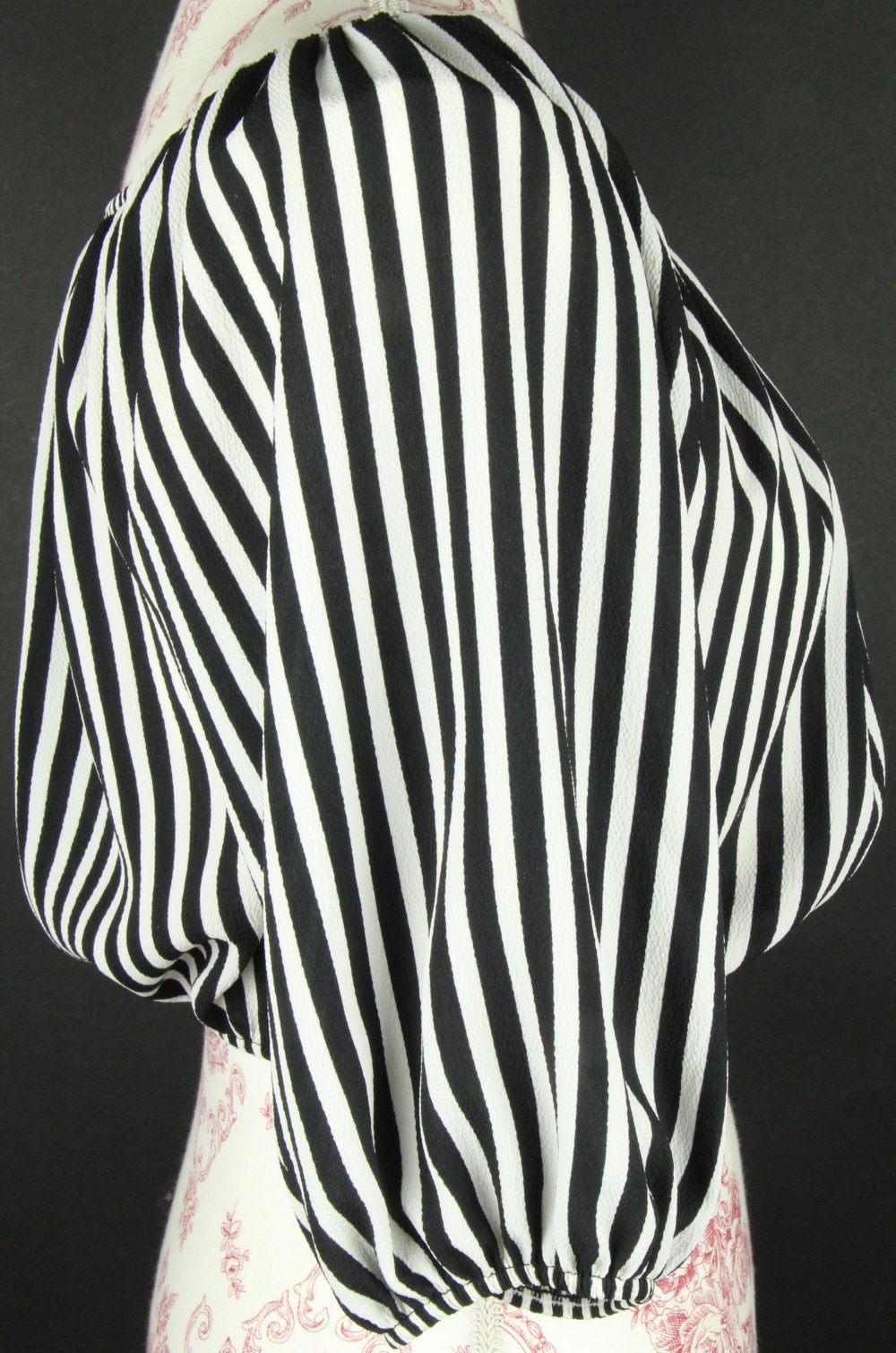 Bluse Größe Gr M 36 38 40 schwarz weiß gestreift Top