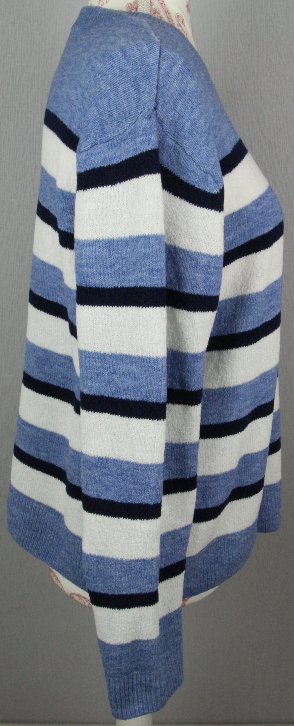 Pulli Größe Gr S 36 38 Pullover blau schwarz weiß Streifen Sweater 