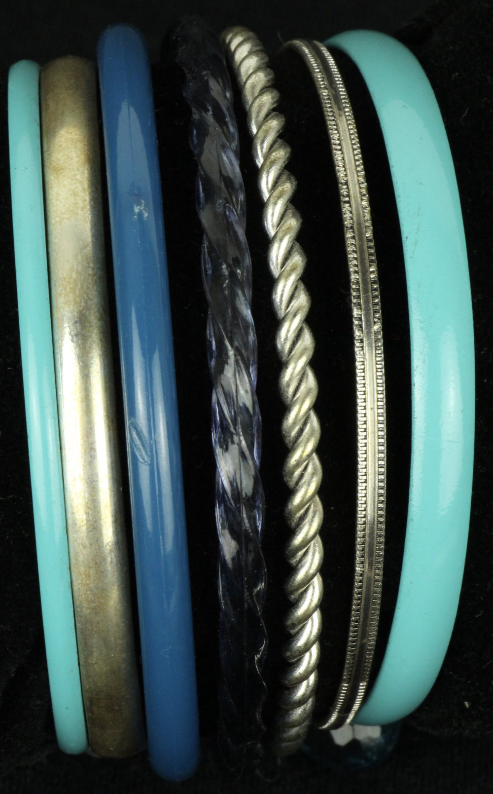 armband armreif silber blau petrol anhänger armschmuck groß statement Schmuck 