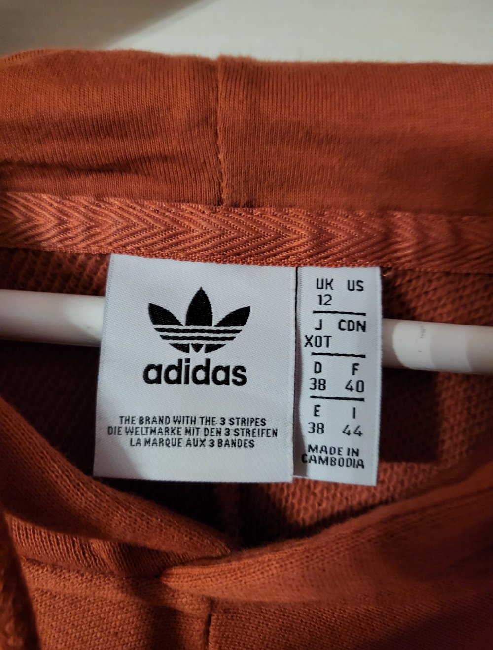 Kapuzensweatshirt von Adidas Gr S Braun neu