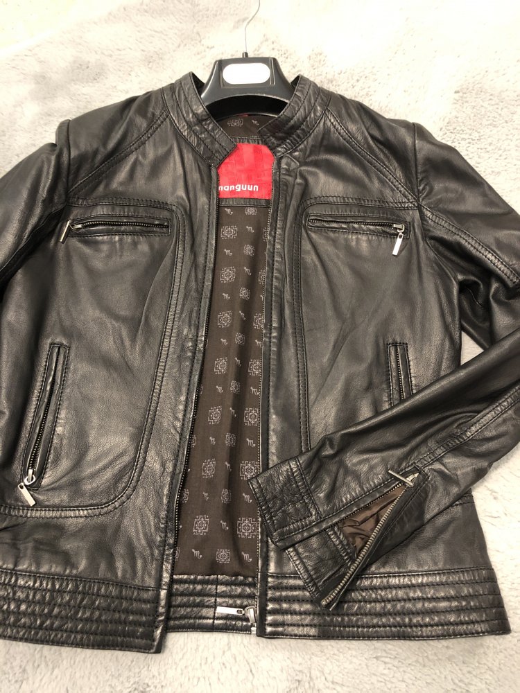 Leder Jacke 