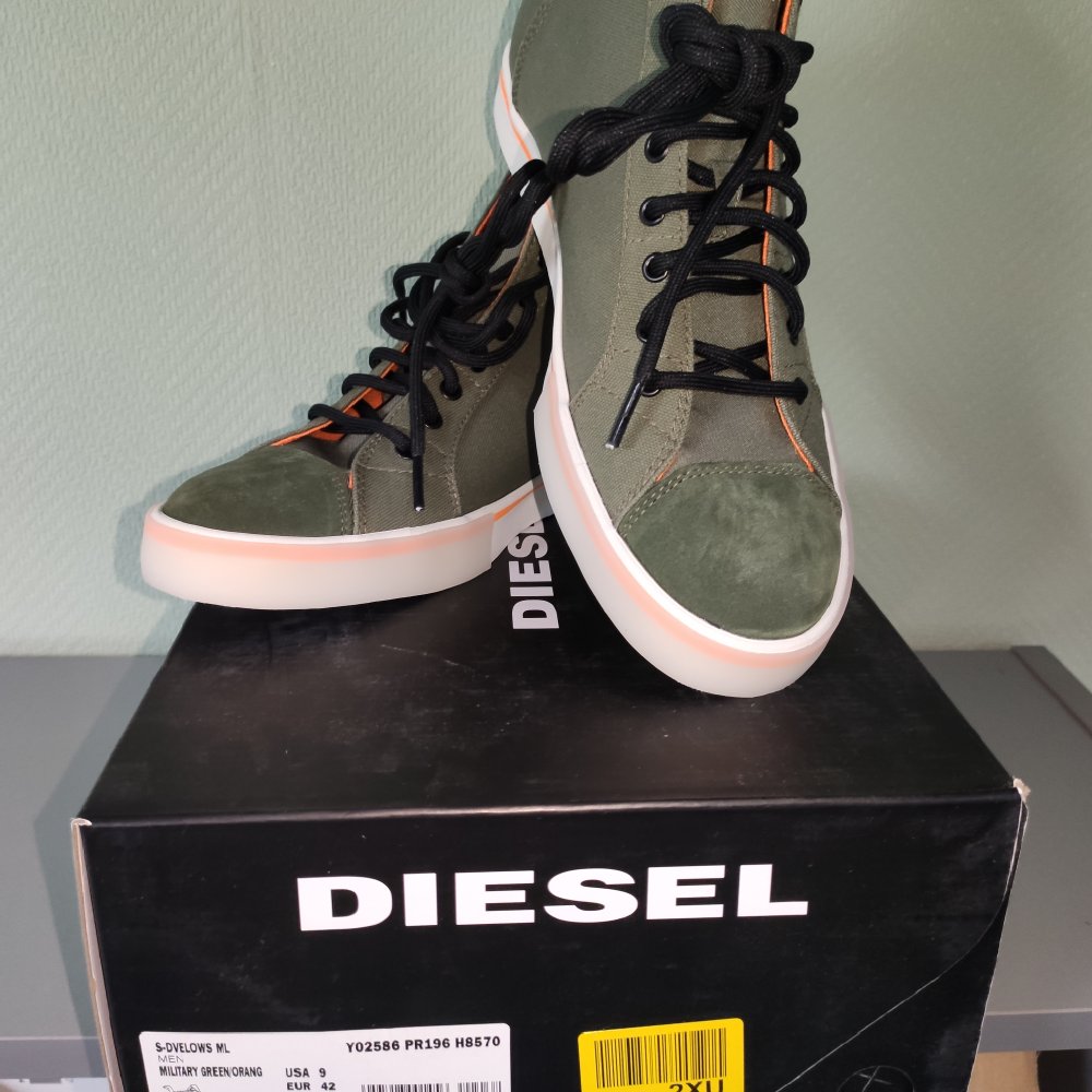 DIESEL S-Dvelows ML Sneaker mid High Gr. 42 grün NEU