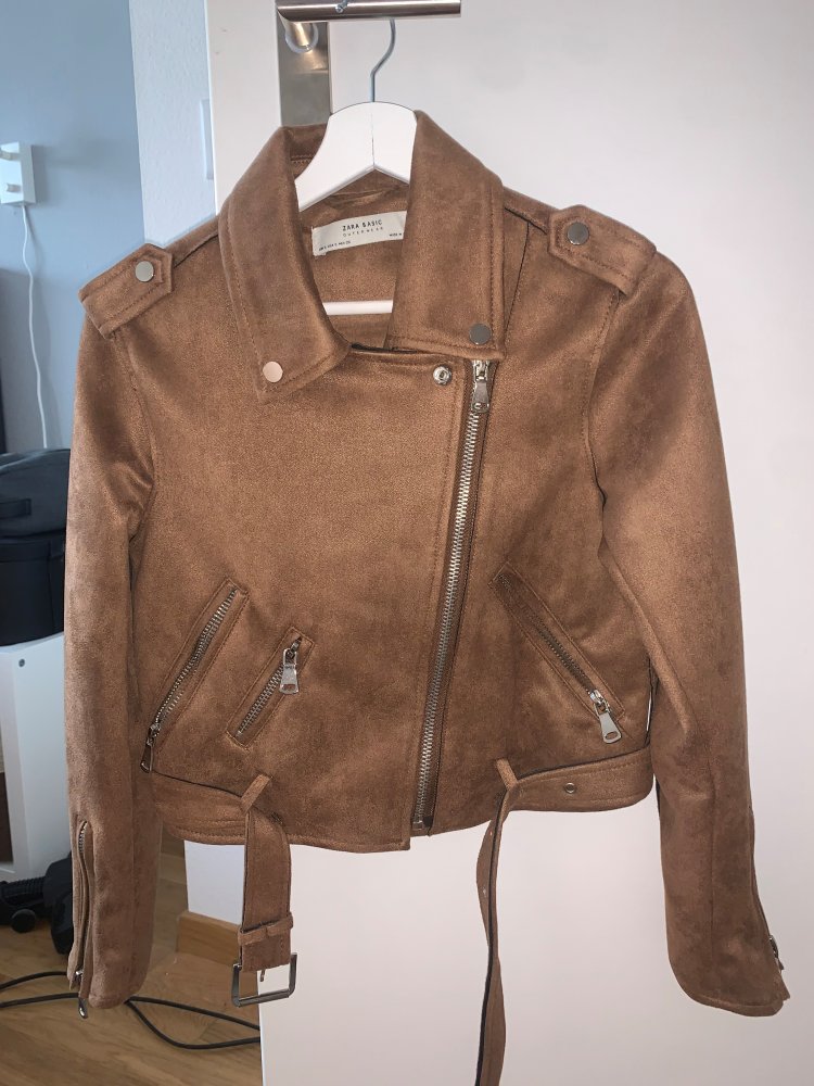 Wildlederjacke, braun, Gr. S