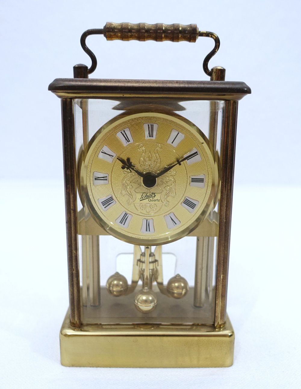 Retro Miniatur Jahresuhr Schatz Quartz. mit Pendel