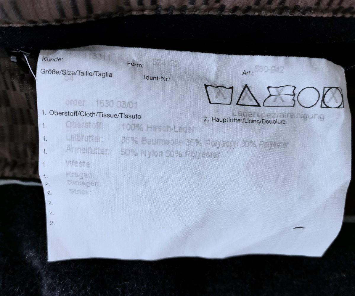 Edele Bugatti Lederjacke | Kurzmantel, Hirsch, Größe XXL - XXXL ?