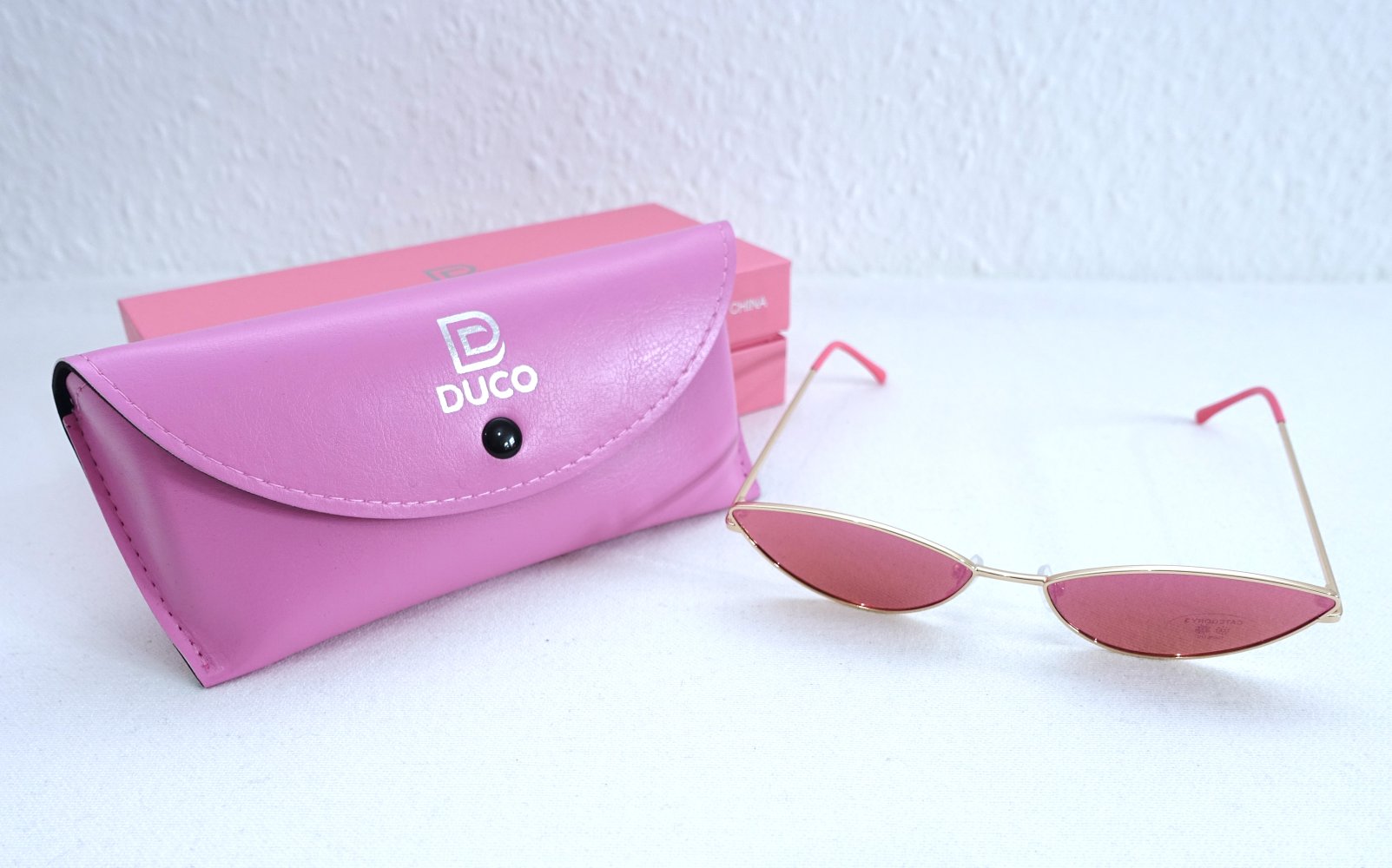 DUCO Sonnenbrille, Hippie, polarisiert, UV400, rosa, gold ✮NEU✮