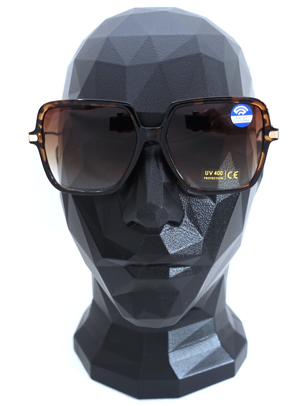 Große Sonnenbrille, UV400, Blaulichtschutz, braun, gold ✮NEU✮