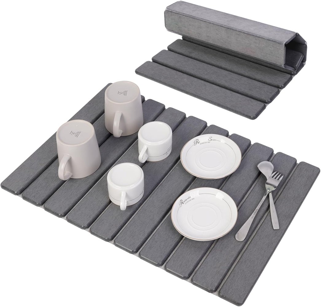 Geschirr Abtropfmatte | Duschmatte aus Stein, 60x40cm ✮NEU✮