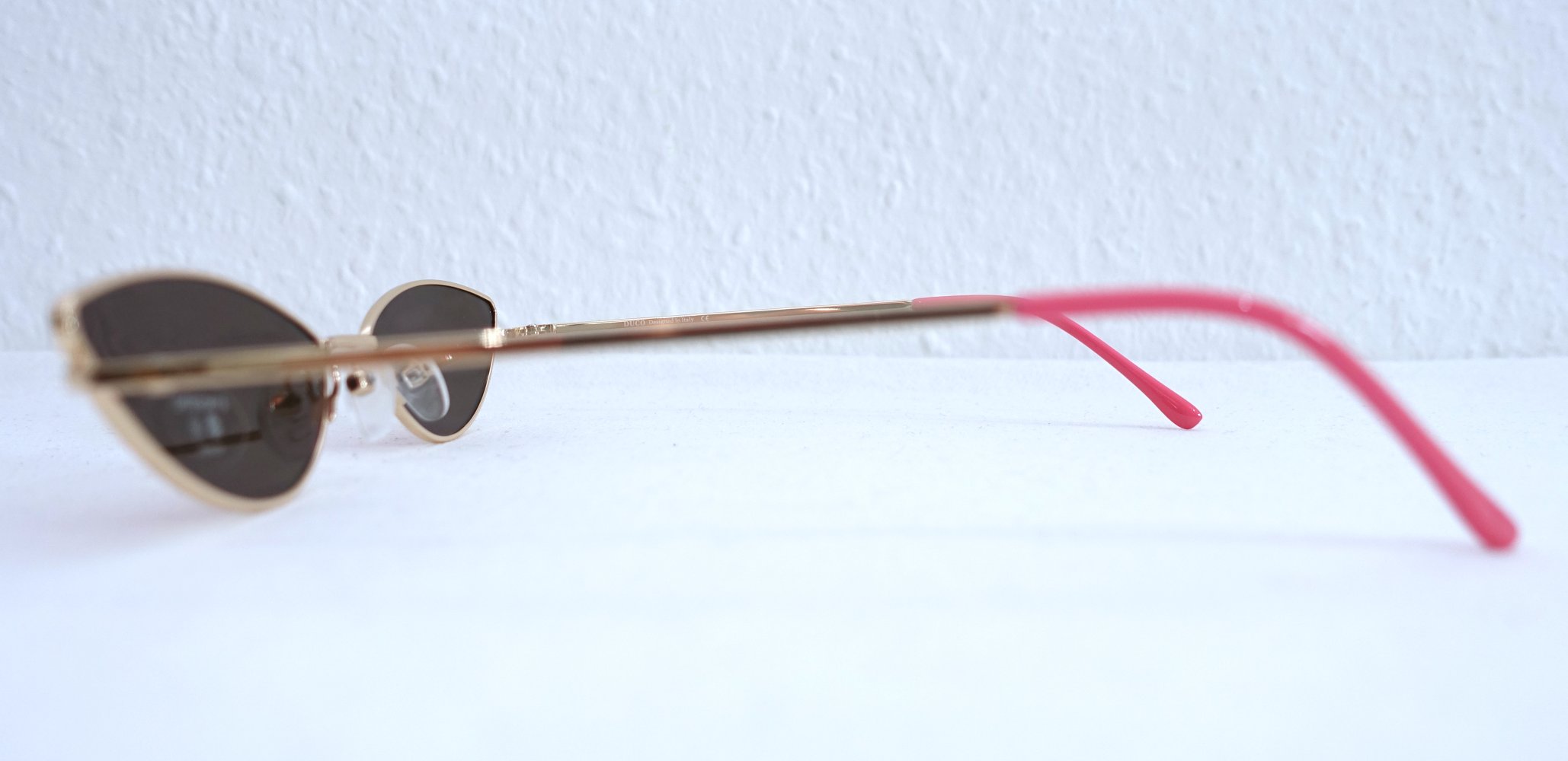 DUCO Sonnenbrille, Hippie, polarisiert, UV400, rosa, gold ✮NEU✮