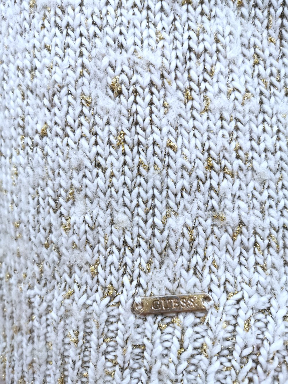 Guess Pullover, beige/off-white, gold, Größe S
