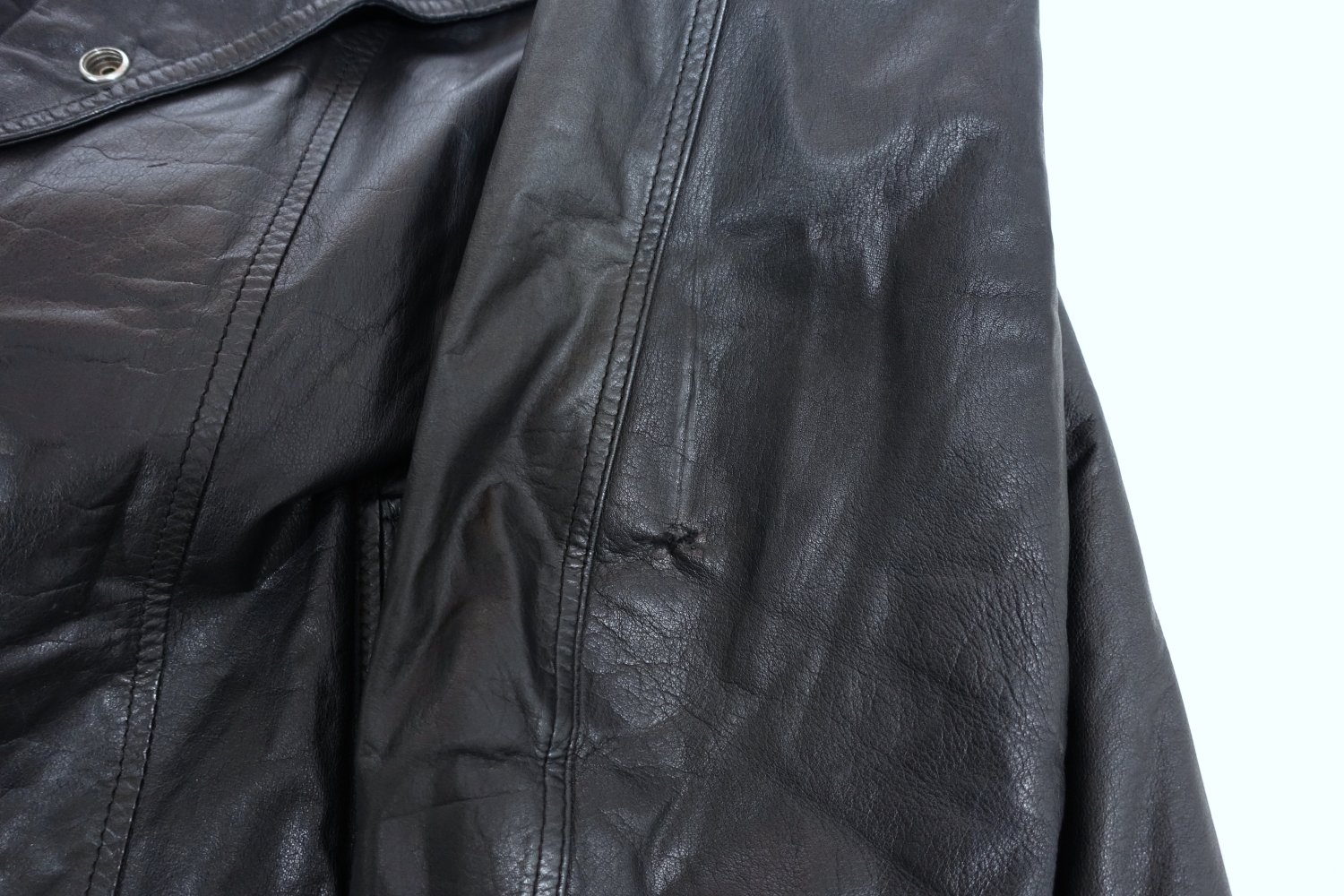 Philippe Latour Retro-Lederjacke | Bikerjacke aus den 80ern, M/L