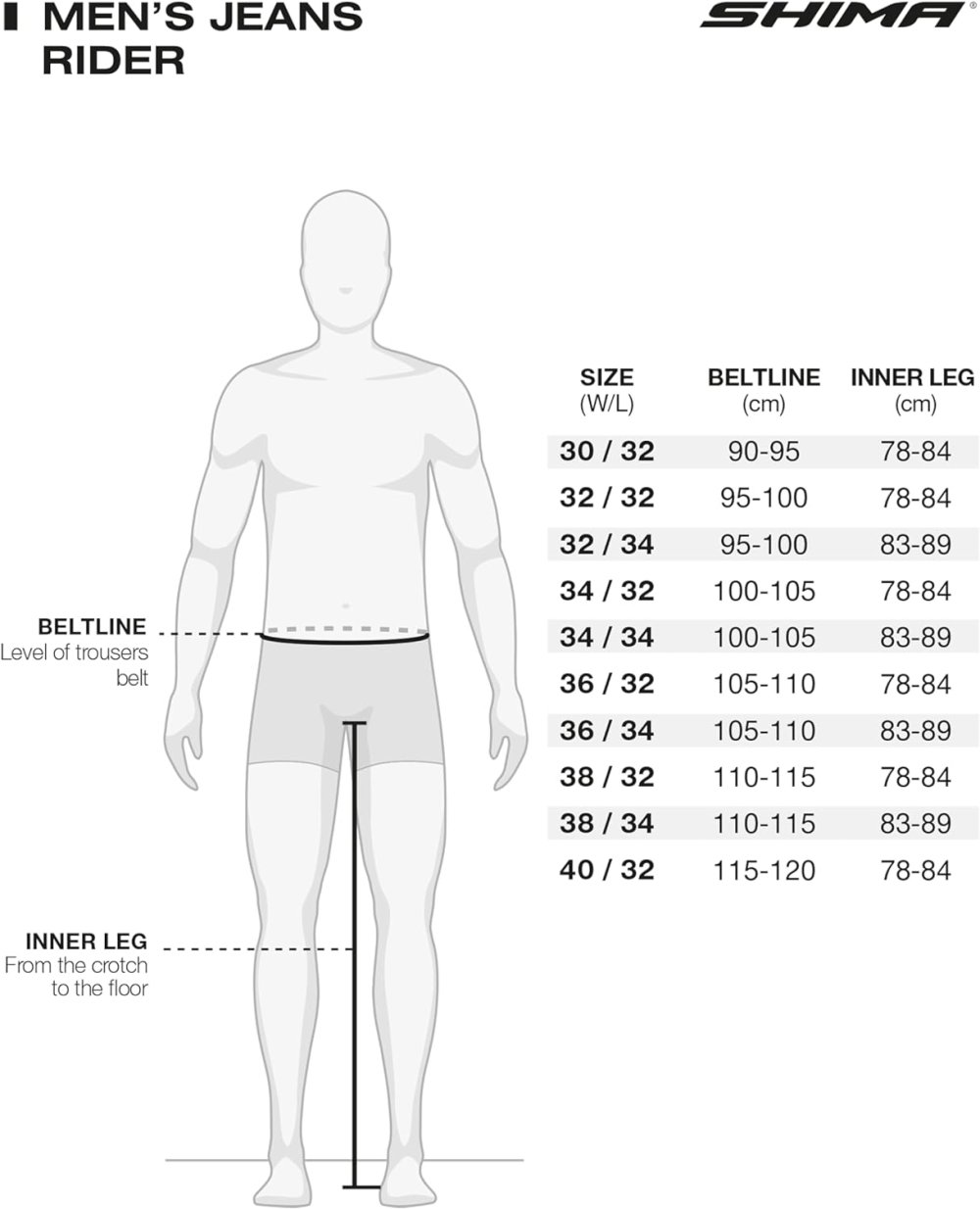 Shima Rider Motorradhose, Jeans mit Knieprotektoren, 34/34 ✮NEU✮