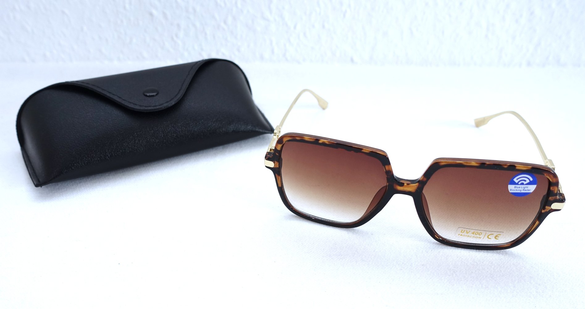 Große Sonnenbrille, UV400, Blaulichtschutz, braun, gold ✮NEU✮