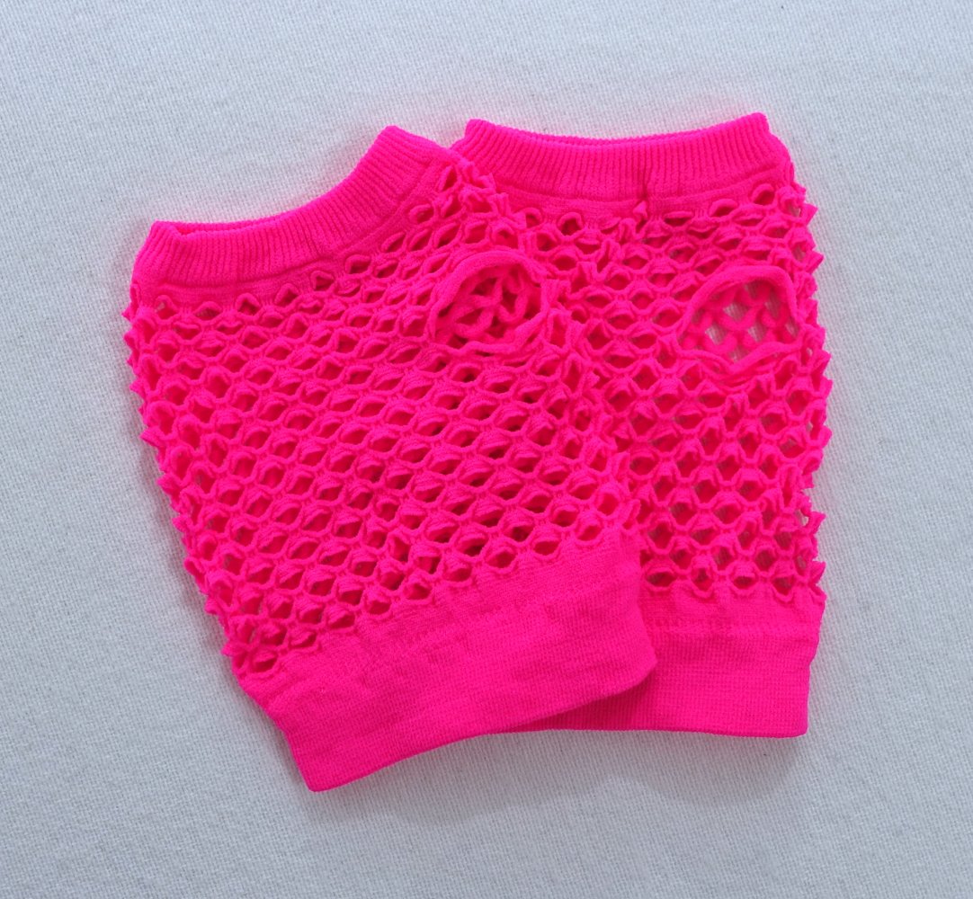 1 Paar fingerlose Netzhandschuhe, pink, neon ✮NEU✮