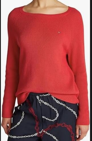 Tommy Hilfiger Feinstrick-Pullover mit U-Boot-Ausschnitt, M ✮NEU✮