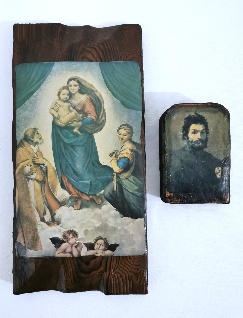 2 Holztafeln | Sixtinische Madonna | Jusepe de Ribera Diogenes