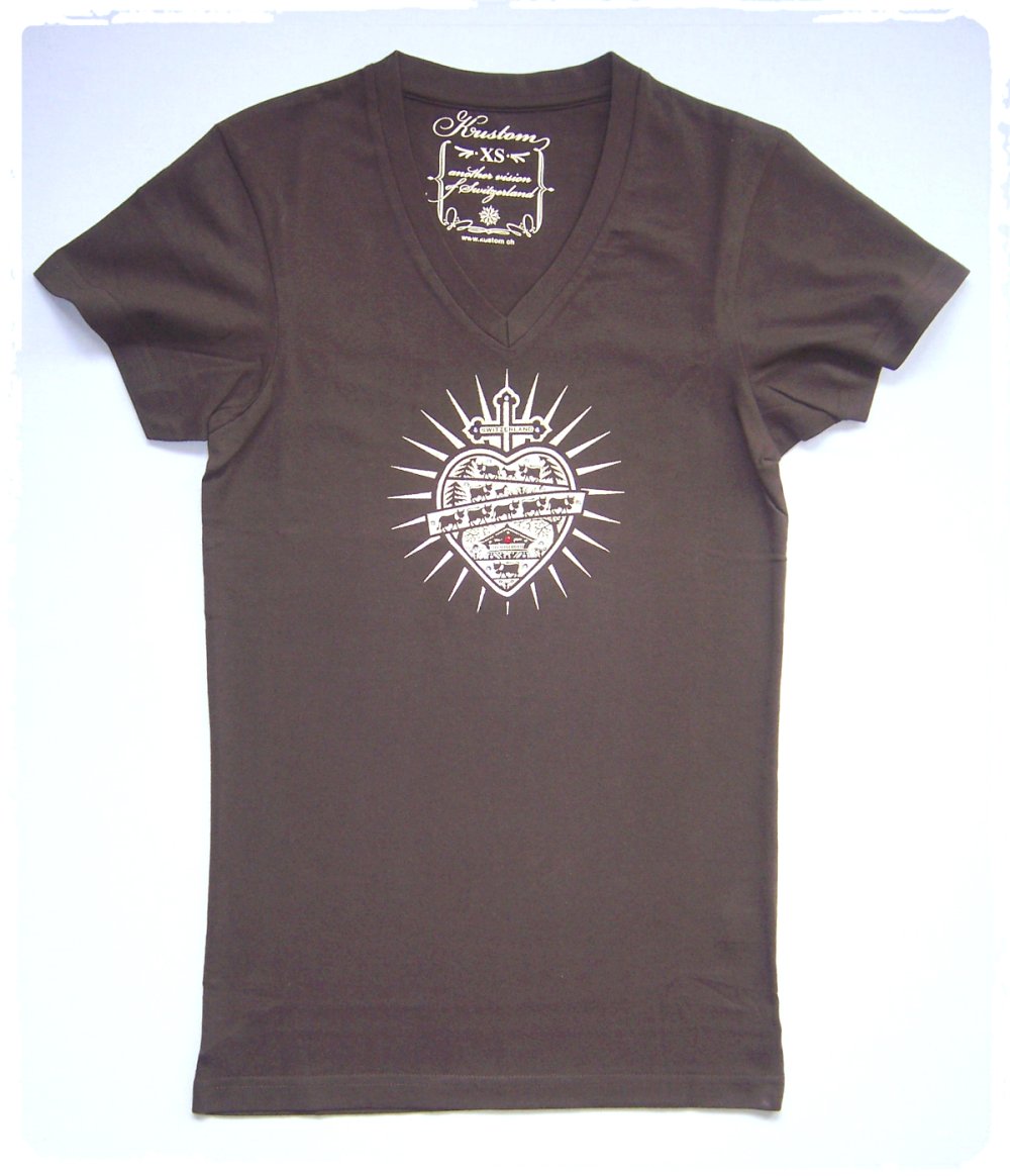 Kustom | Switcher T-Shirt, Bio-Baumwolle, braun gold, XS ✮NEU✮