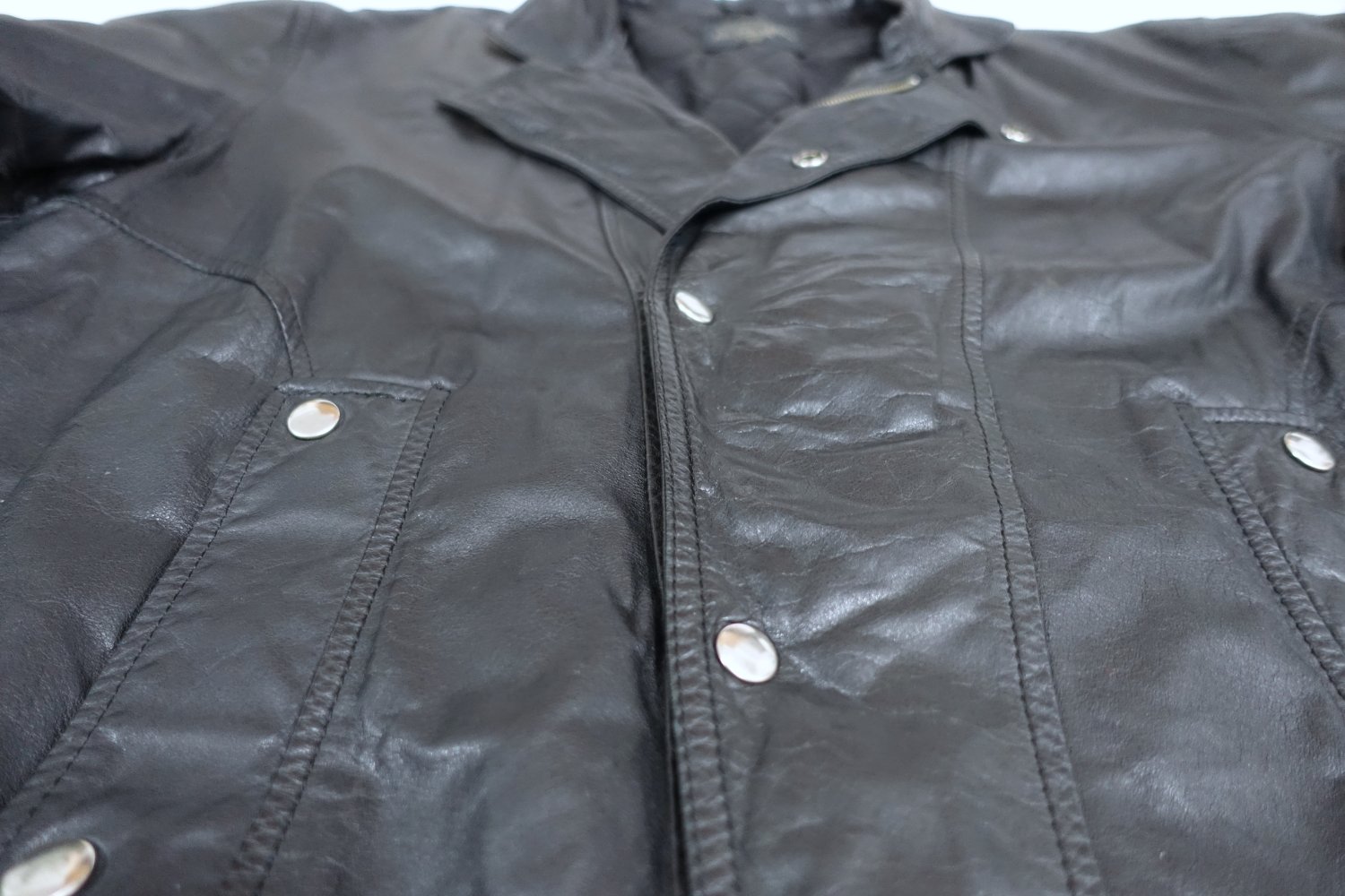 Philippe Latour Retro-Lederjacke | Bikerjacke aus den 80ern, M/L
