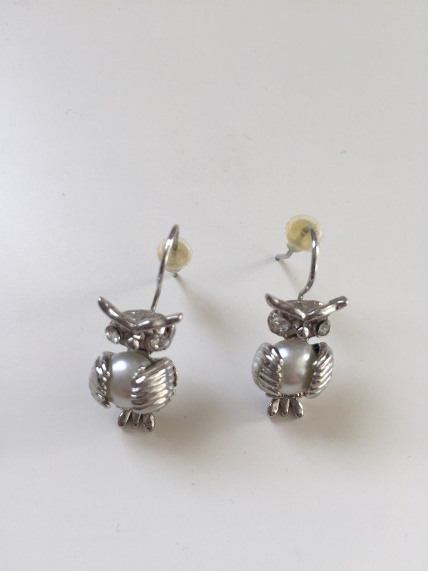 Eulenohrringe mit Kunstperle