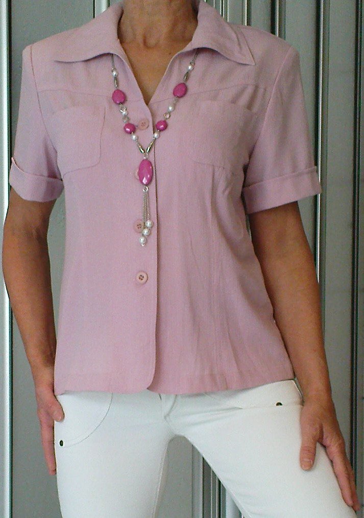 #ADELINA Bluse 36 38 S M flieder lila Top Tunika Shirt Kleid