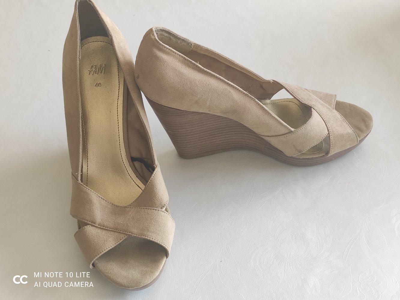 Beige Wedges Größe 40