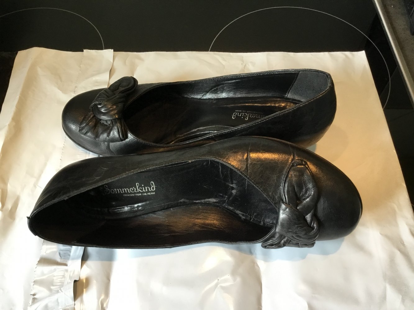 Pumps schwarz Leder Sommerkind