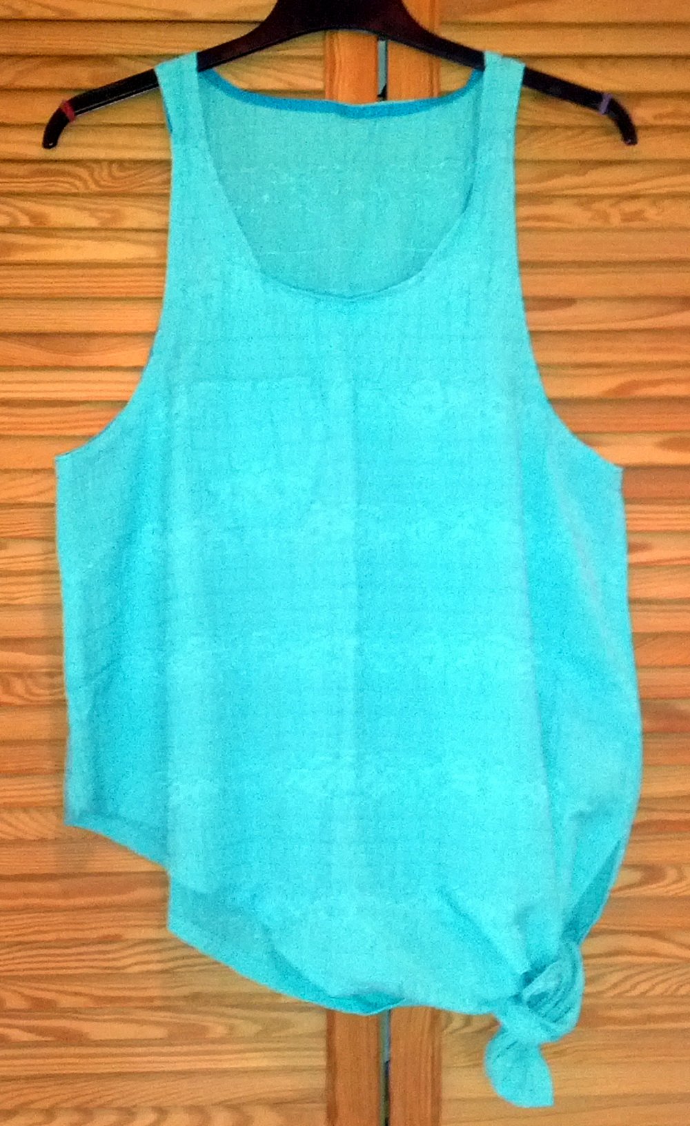 Tunika Trägerrock * türkis * Gr. 44 * Einzelstück * Crinkle  * Lagenlook