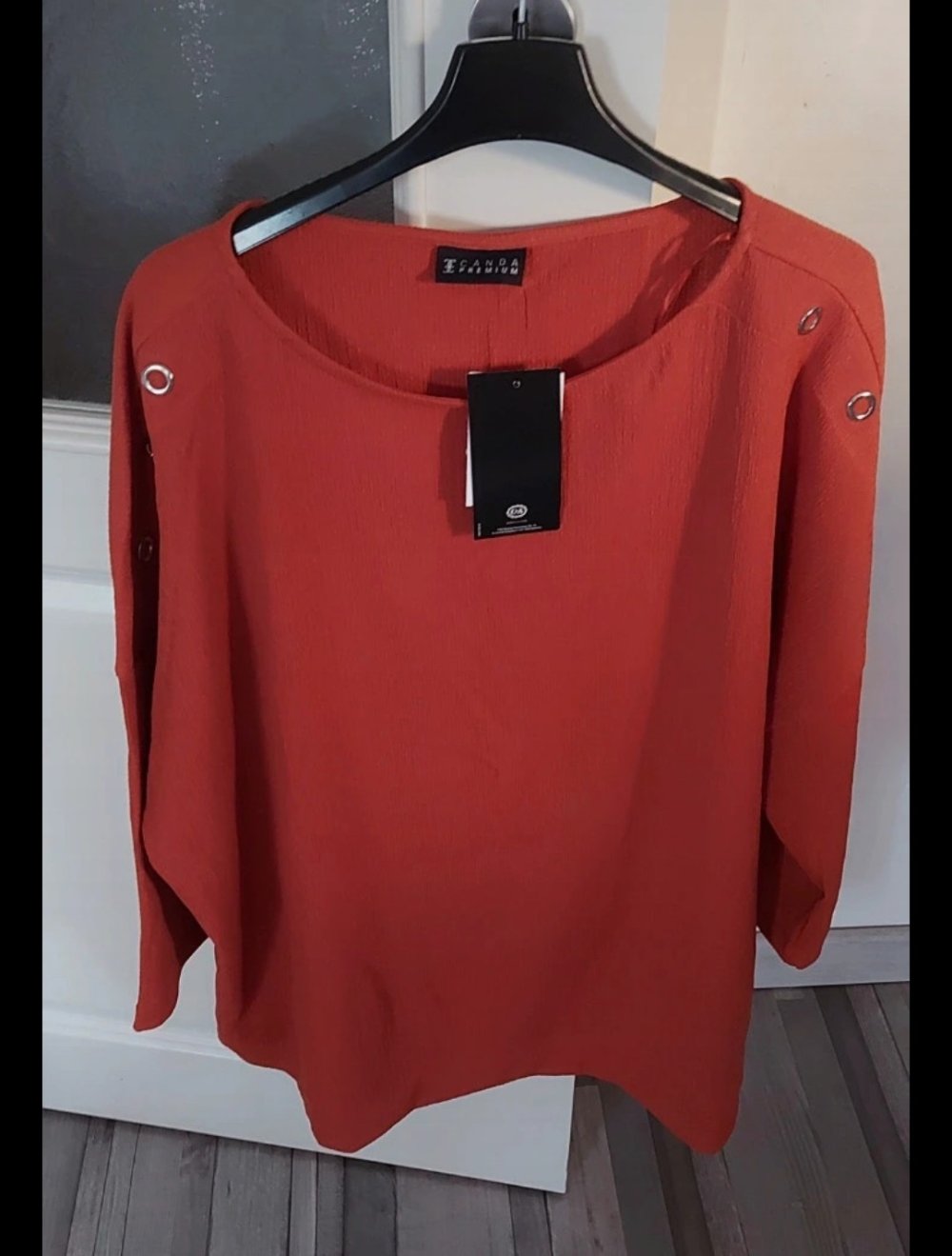 Damen Bluse Tunika Oberteil in Rostrot Orange gr.xl