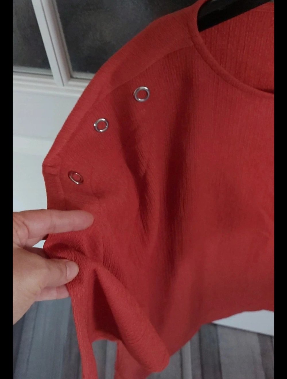 Damen Bluse Tunika Oberteil in Rostrot Orange gr.xl