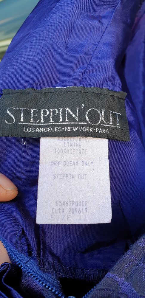 Kurzes Cocktail-/Abendkleid, nachtblau, Gr. 11 – entspricht vermutlich Gr. 38/40