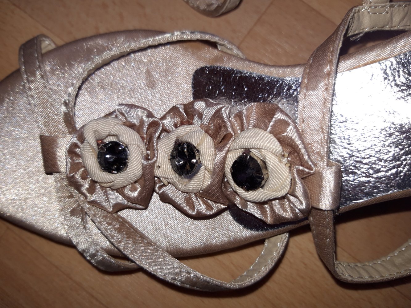 Sandalette Pumps Gr. 37 champagner satin