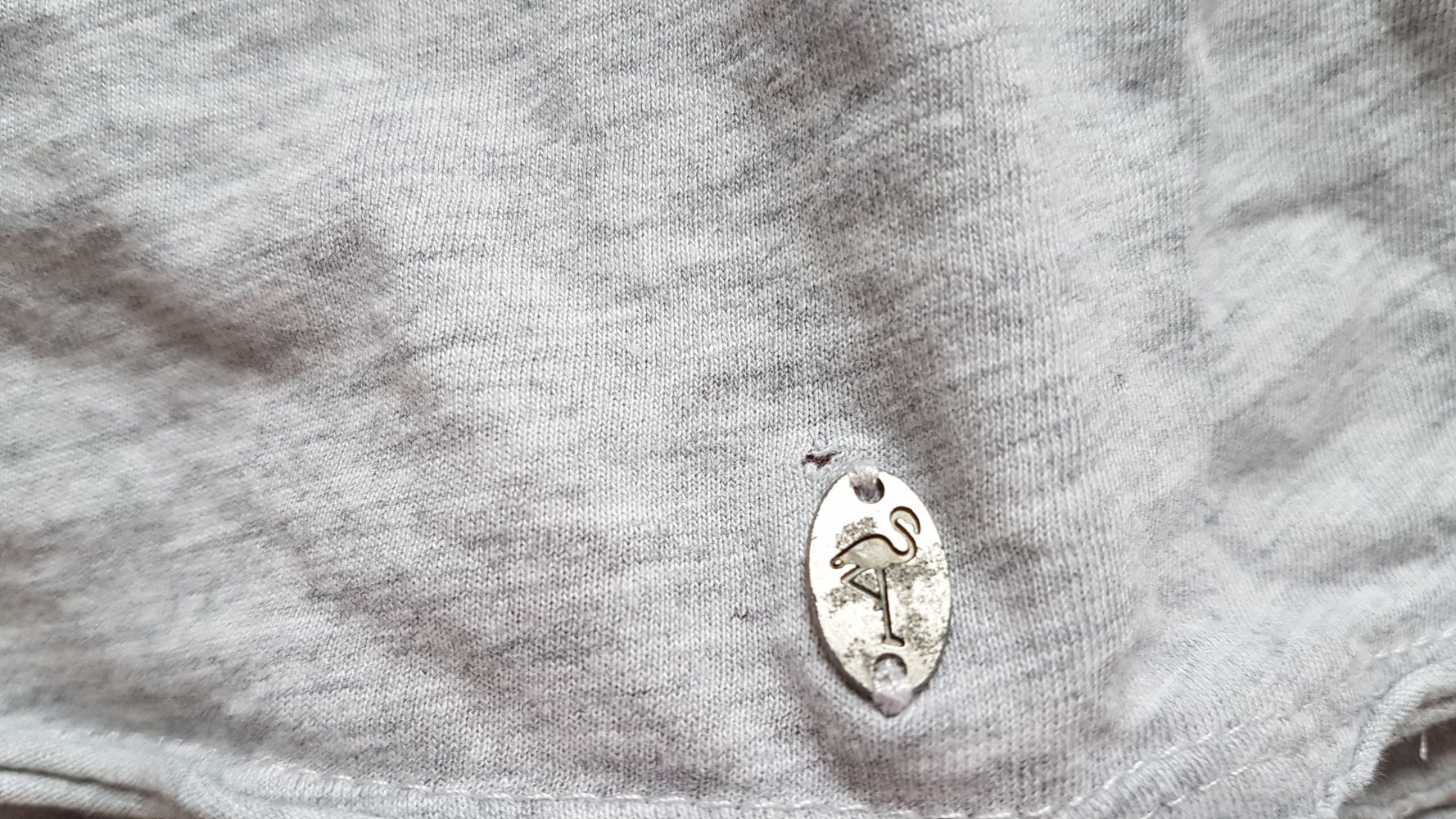 Croptop Shirt bauchfrei New Yorker Grau