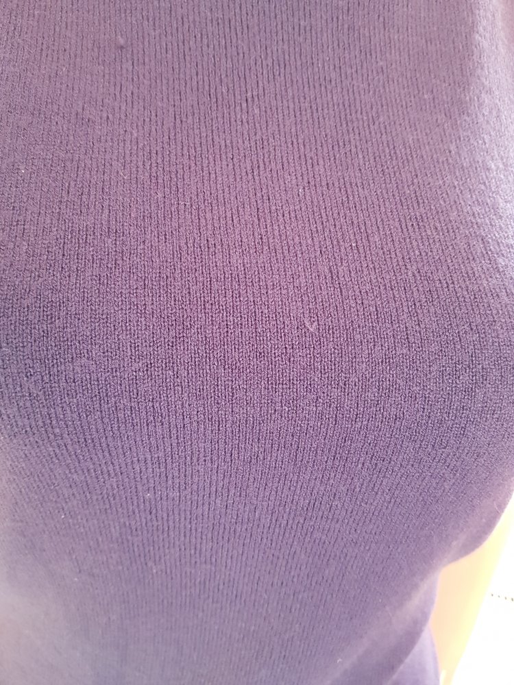 Business Top Gr. 40 / L mit Kragen warm lila Meeting klassisch Pullunder