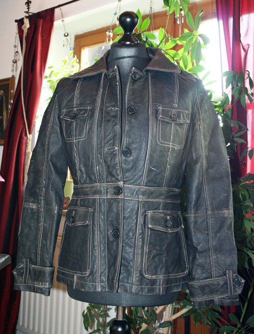 maze Größe L / M NEU & ungetragen USED-Look Lederjacke Designer-Jacke BikerJacke 