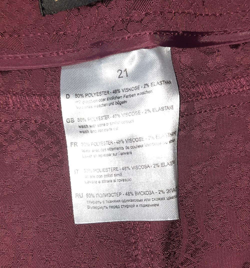 Neue Hose von Alfredo Pauly m. Jacquard * Kurzgröße 21 (Gr. 42)