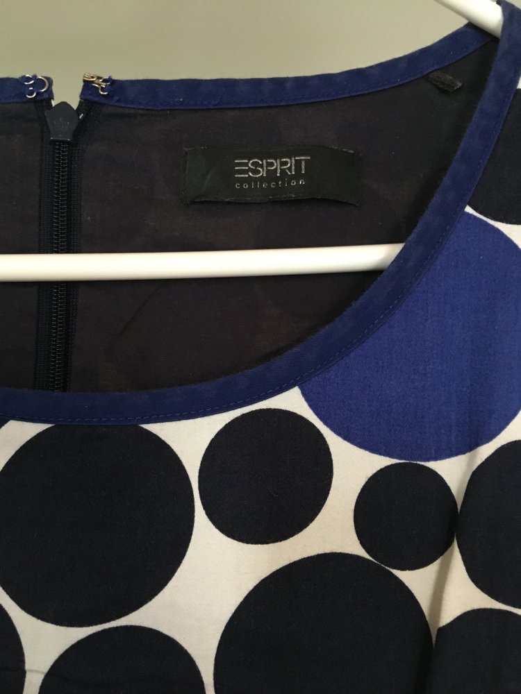 esprit kleid schwarz punkte