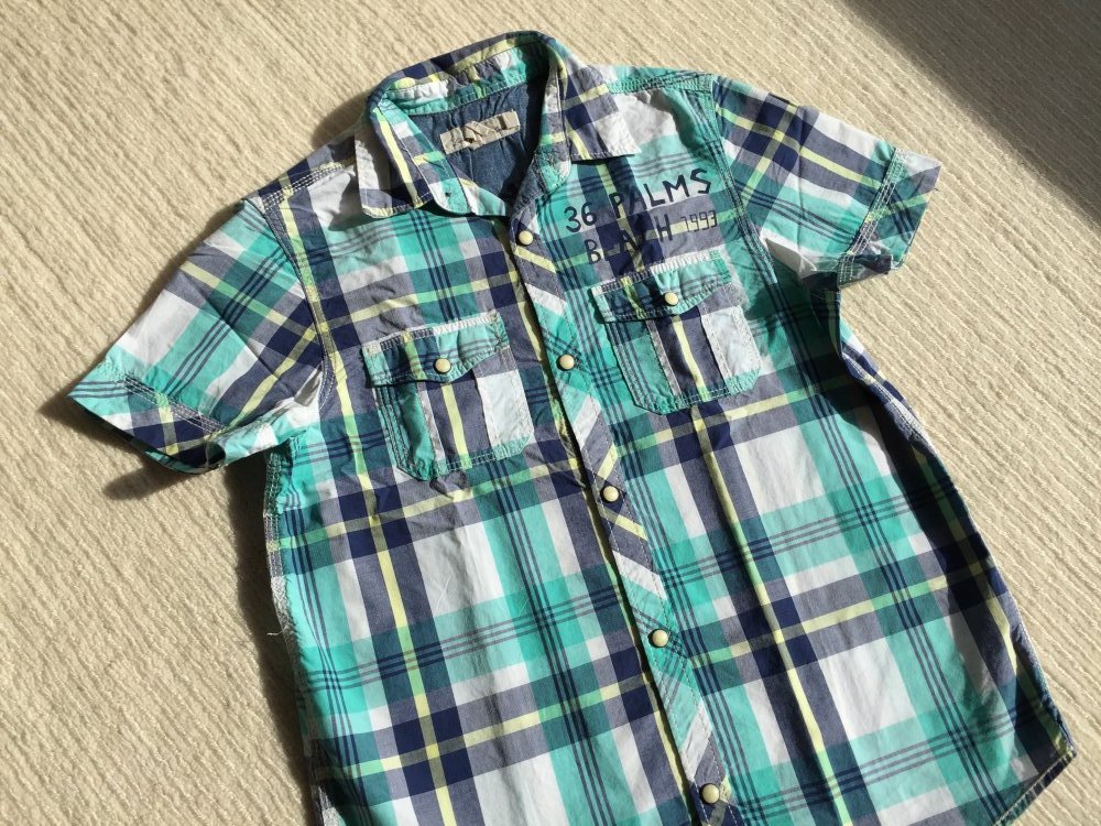 Kurzarm Hemd Karo, Gr. 152