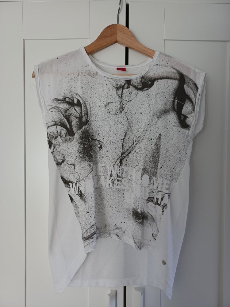 Weisses S`Oliver T-Shirt mit Aufdruck