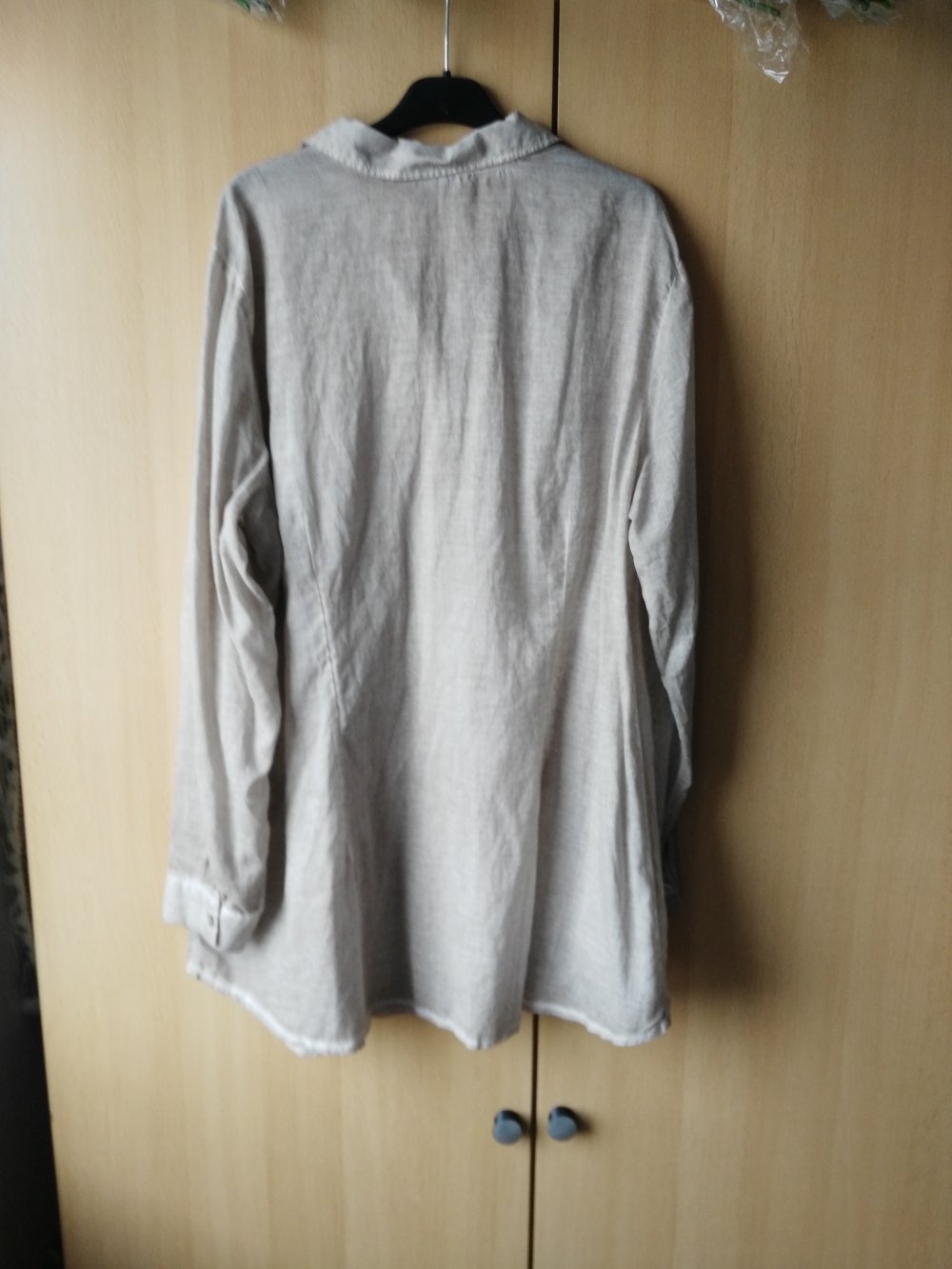 Tolle langarm Bluse in Taupe