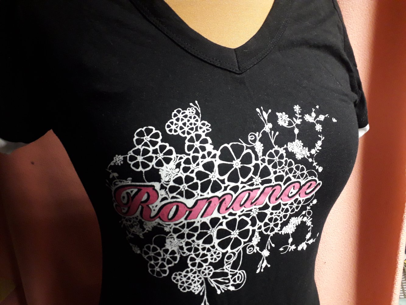 H&M Damen Sommer Tshirt / Motivshirt - Gr.S 36 schwarz Motivdruck NEU!