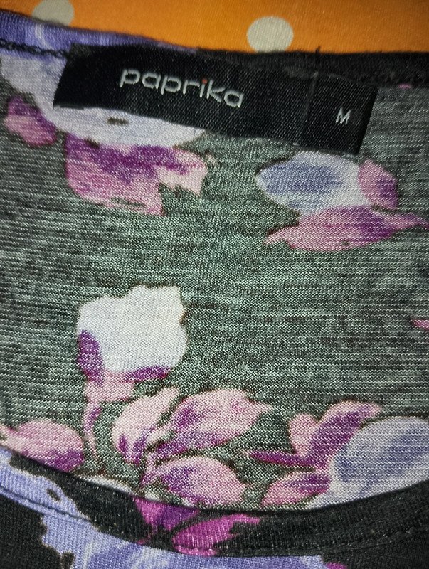Paprika Damen Marken Jerseykleid Gr.40 lila geblümt
