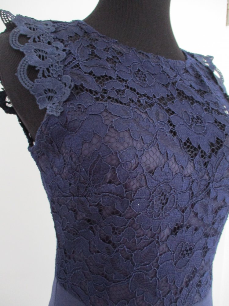 Lipsy traumhaftes Kleid wie NEU UK 10 in Marineblau