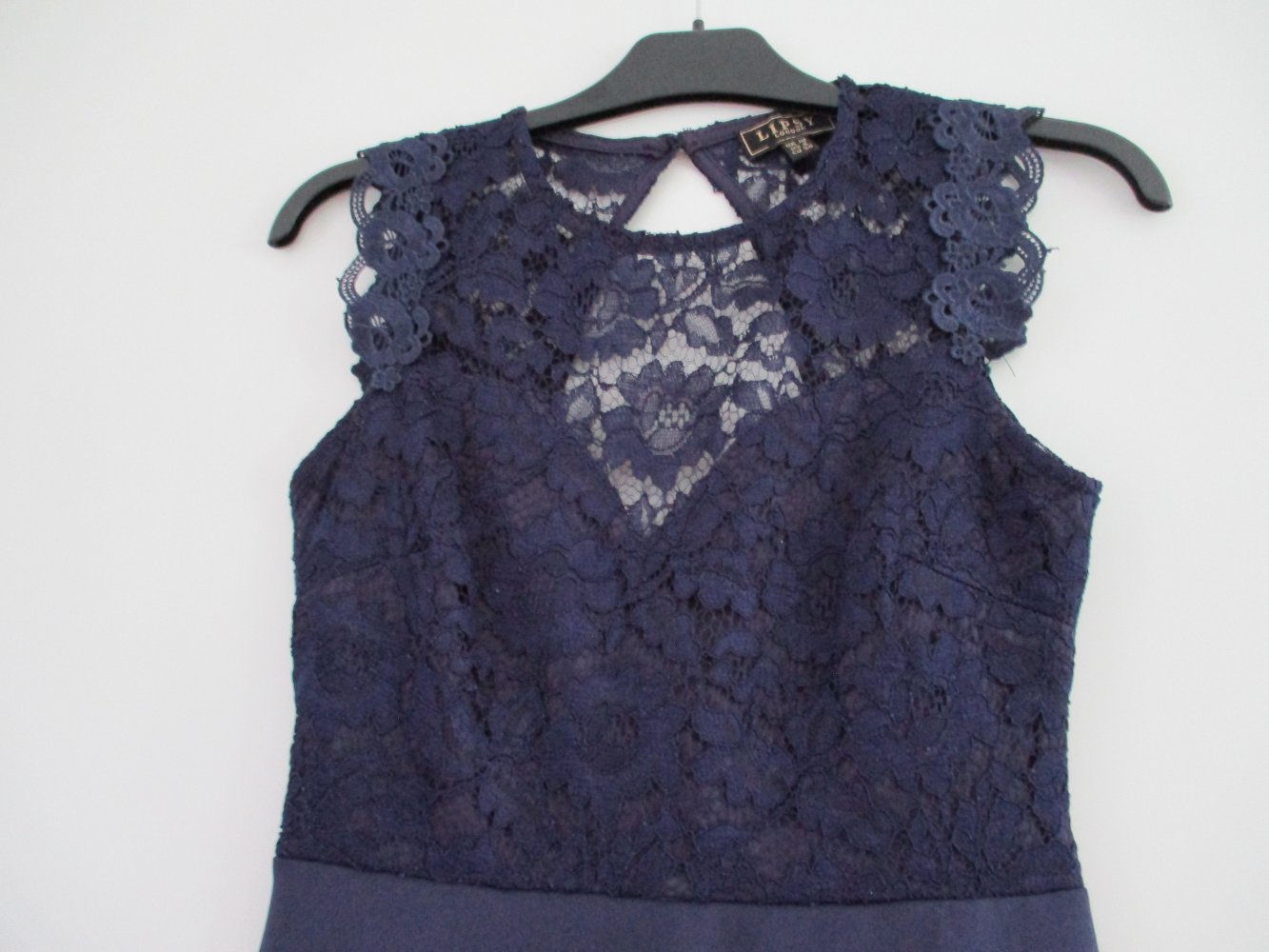 Lipsy traumhaftes Kleid wie NEU UK 10 in Marineblau